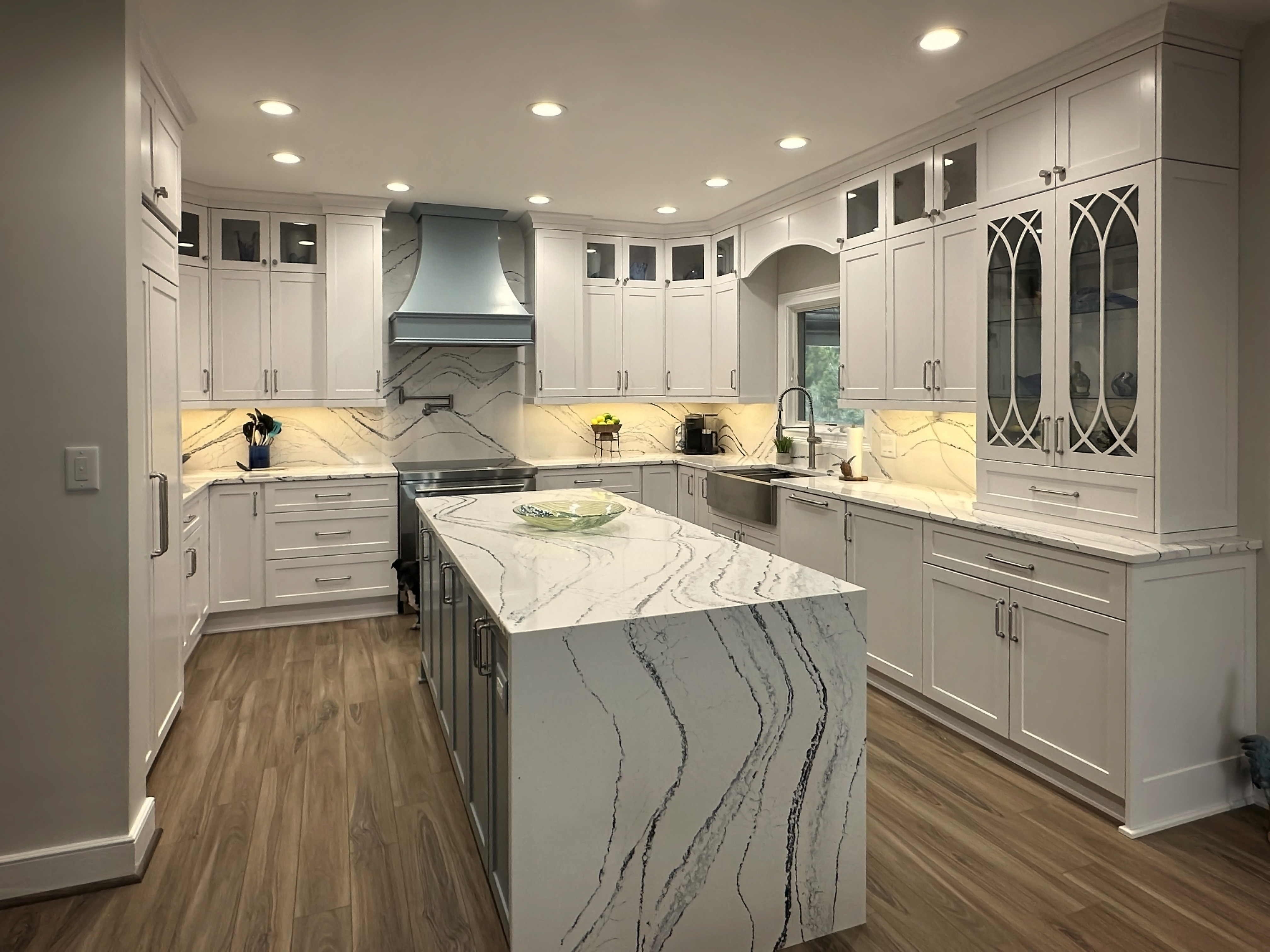 Marbled Waterfall countertop